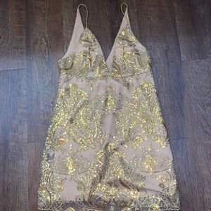 Free People Gold Dress